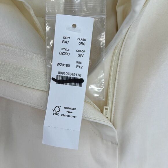 NWT J. Crew Womens Ivory High Rise Essential Wide Leg Pant Size 12P - Picture 12 of 15